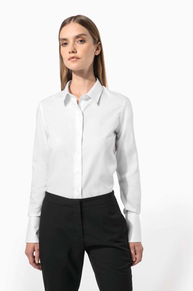 Ladies' Long-Sleeved Non-Iron Shirt - White / XL