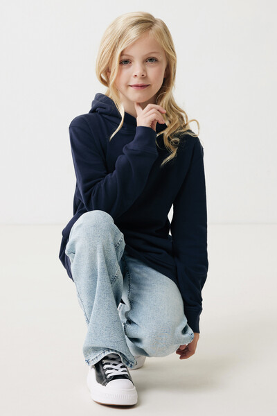 Sweat à capuche avec poches latérales Iqoniq Yengo Kids - Bleu Marine / 56