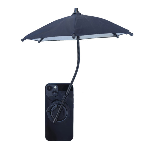 Magnetic mini umbrella for mobile phone - YELLOW