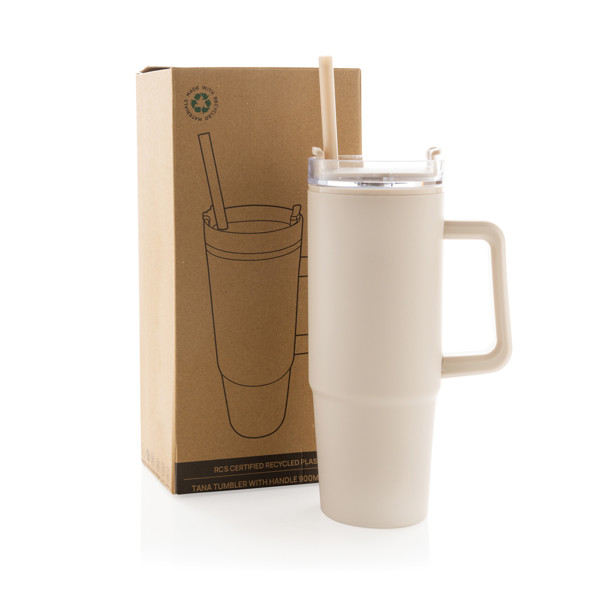 Termohrnček s madlom Tana 750ml z RCS plastu - Béžová