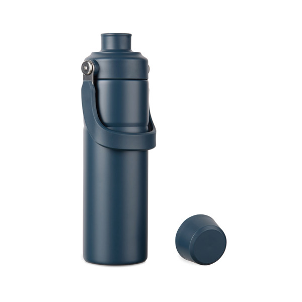 VINGA Bouteille 600ml en acier recyclé RCS Baltimore Trek - Bleu Marine