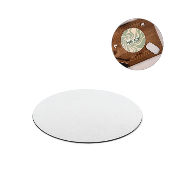 BLAIR ROUND. Round shaped mouse pad with rubber base