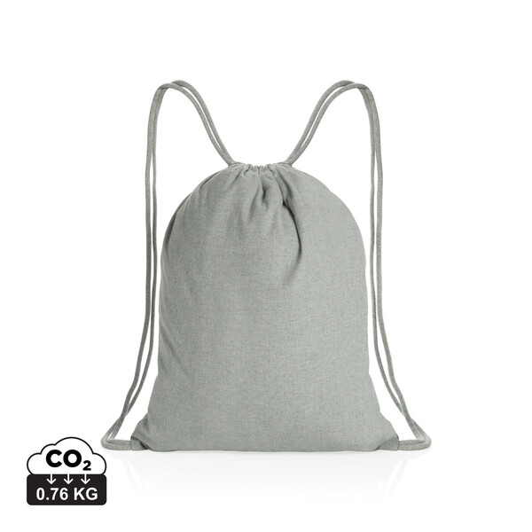 Sac à dos cordelettes en coton recyclé 145 gr Impact AWARE™ - Gris