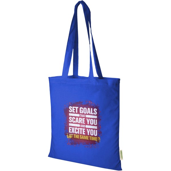 Sac shopping Odisha de 7 L bio certifié OCS 140 g/m² - Bleu royal