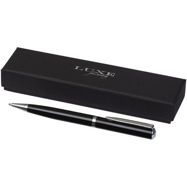 City lacquered ballpoint pen - Silver / Solid Black
