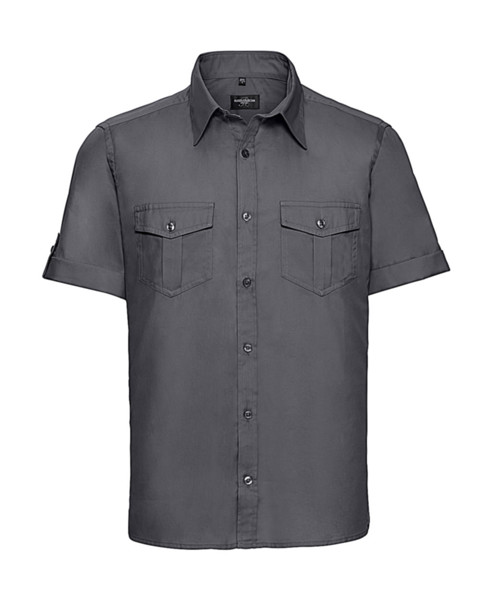 Men's Roll Sleeve Shirt - White / S