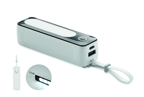 Power bank Powlight, 5000 mAh, tip C, 6 COB LED
