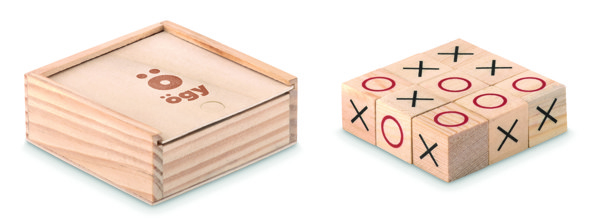 Wooden tic tac toe