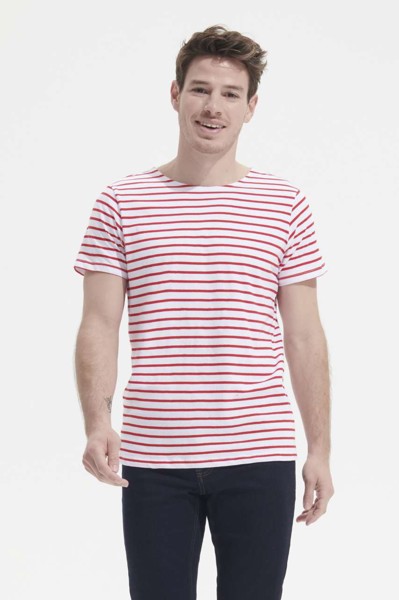Sol's Miles Men - Round Neck Striped T-Shirt - S