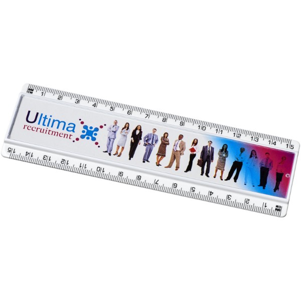 Ellison 15 cm plastic insert ruler - White