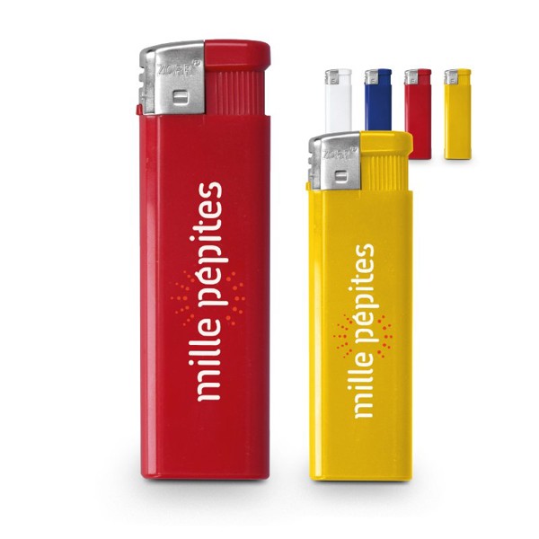 REFILLABLE 'PIEZO' CIGARETTE LIGHTER - Blanc / 