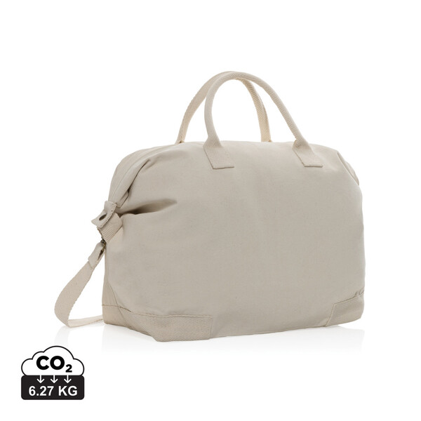 Kezar AWARE™ 500 gsm recycled canvas deluxe weekend bag - Off White