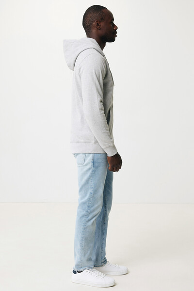 Mikina na zips s kapucňou Iqoniq Abisko z recykl. bavlny - Heather Grey / XS