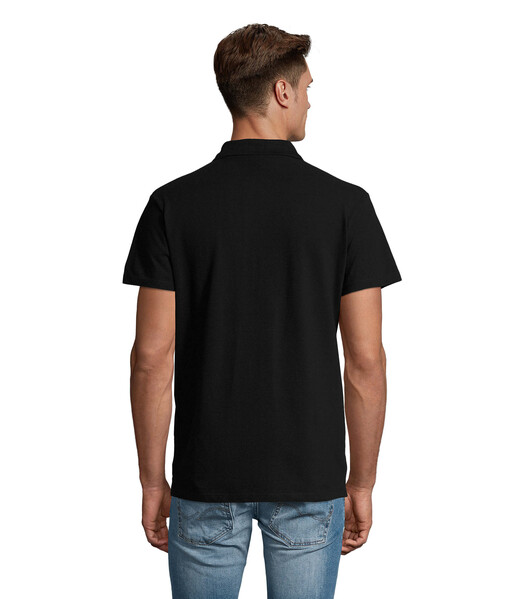 SPRING II  Polo homen  210g - Preto4XL