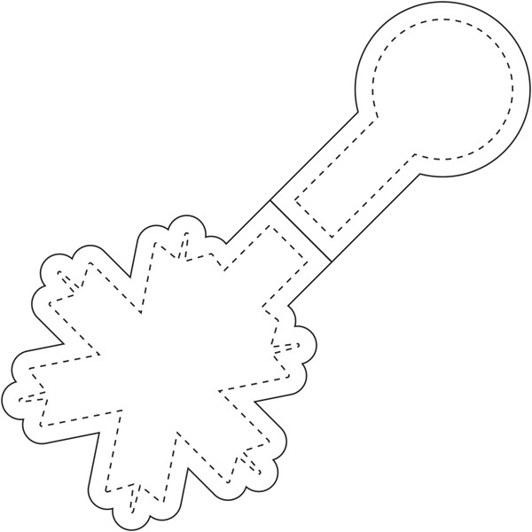 Aimant réfléchissant en TPU en forme de flocon de neige M-10 RFX™ - Blanc