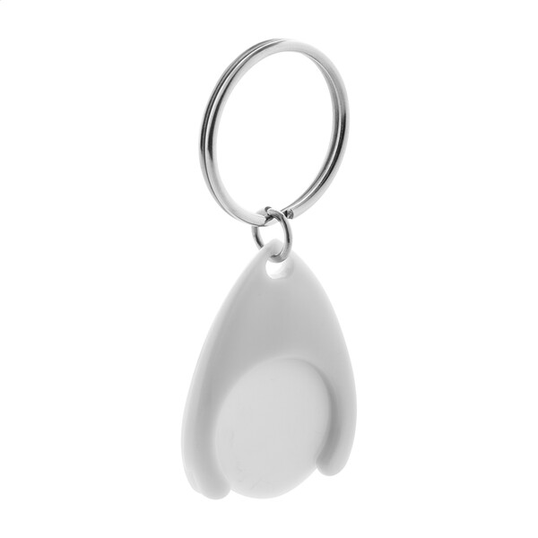 Porte-clés jeton pour caddy Nelly - Blanc
