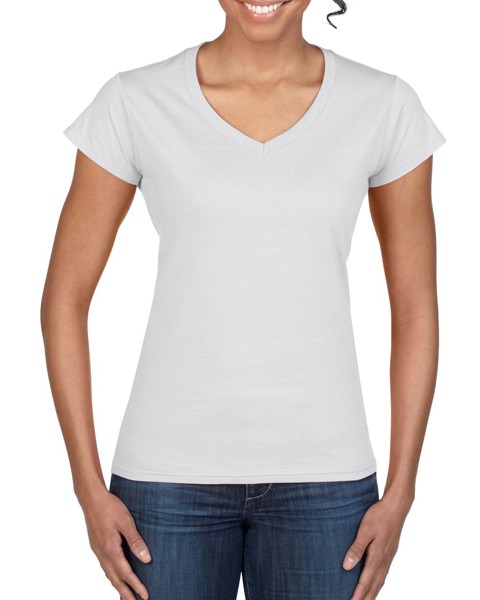 Softstyle™ Ladies' V-Neck T-Shirt - White / S