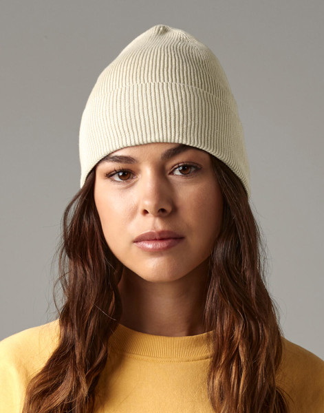 Berretto A Maglia Fine In Cotone Biologico - Black / ONE SIZE