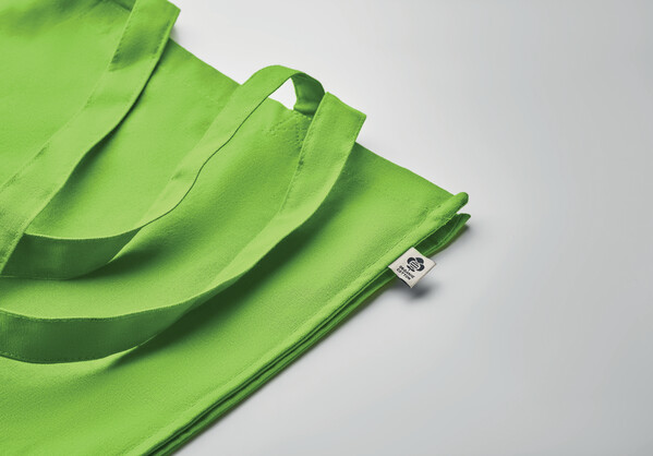 Sac shopping en coton bio Bente Colour - Lime