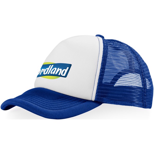 Casquette 5 panneaux Trucker - Bleu Royal / Blanc