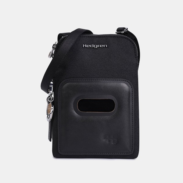 CORTADO | Geantă de telefon + RFID - Hedgren - Black