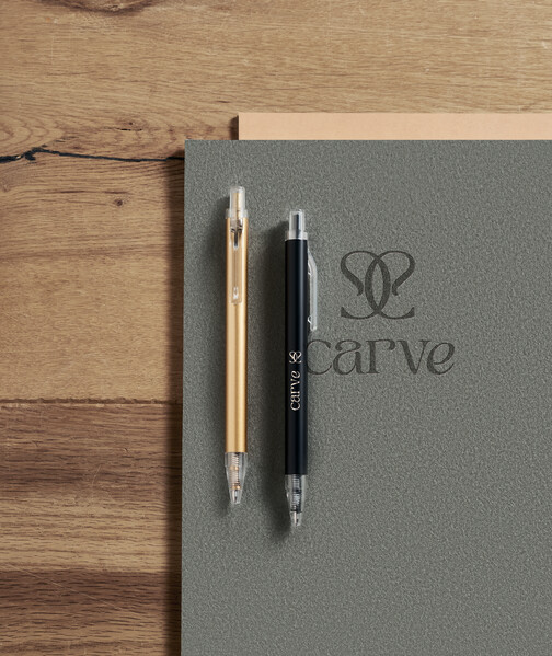Recycled aluminium ball pen Nosta - Matt Gold