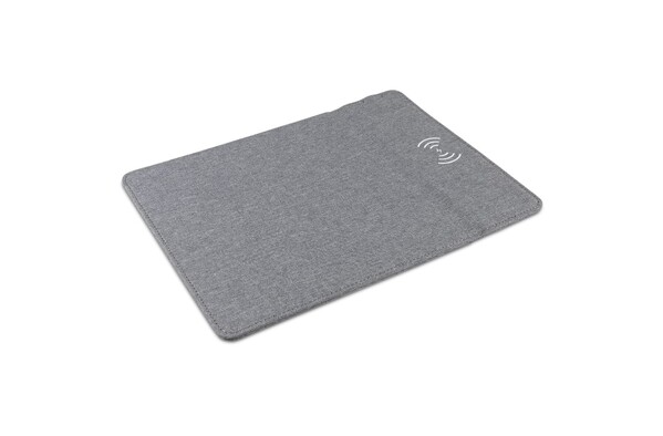 Muismat met draadloos oplaadstation 5W - Grijs