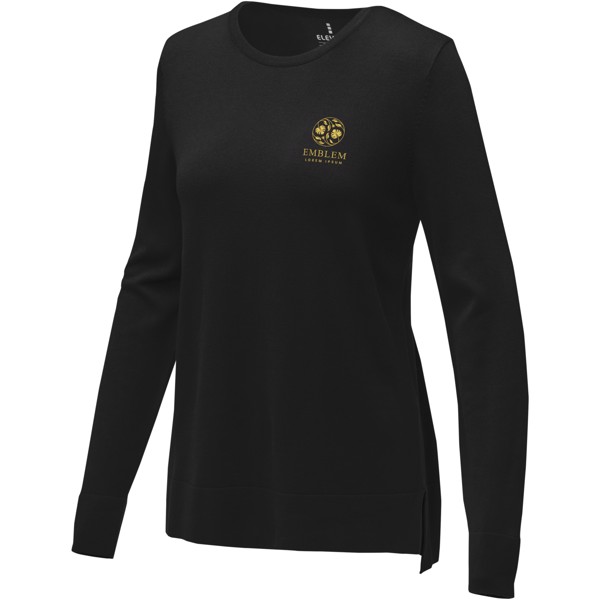 Merrit women's crewneck pullover - Solid black / XS