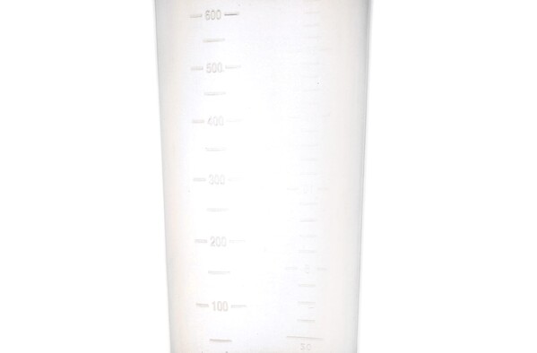 Shaker bottle 700ml, mixing grid - White