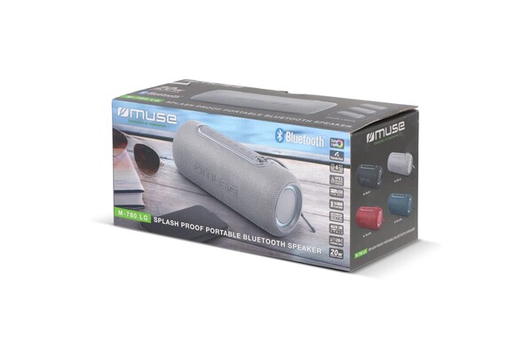 Muse bluetooth speaker 20W, 3000mAh - Grey