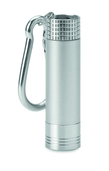 Pop Light LED obesek za ključe, aluminij, 65 mm - Silver
