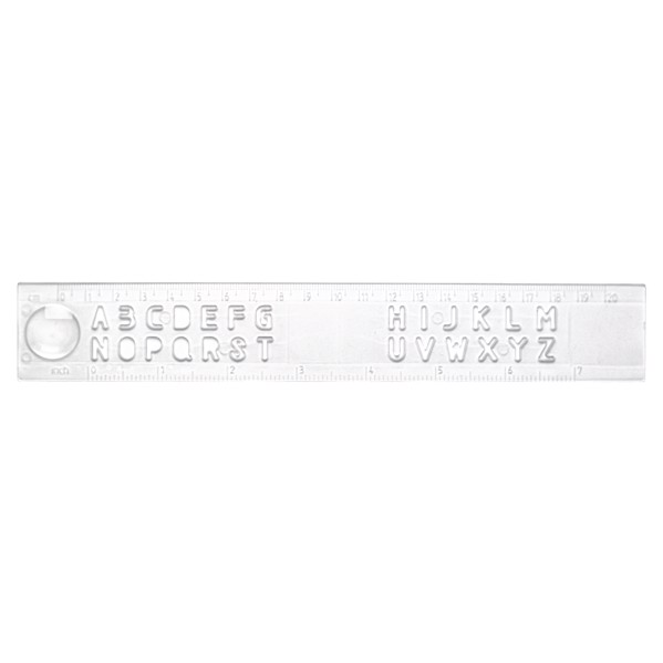Lineal "Buchstaben-Schablone"