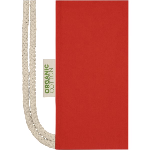Sac à dos avec cordon en coton organique Orissa 140 g/m² 5L - Rouge