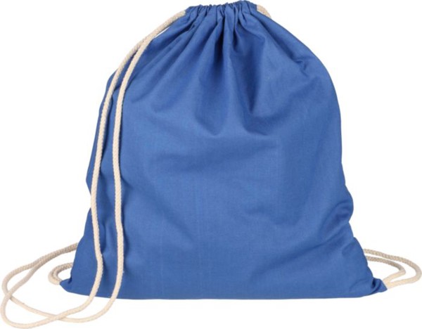 Mochila com cordão em algodão Oeko-Tex (140 g/m2) Bridget - White