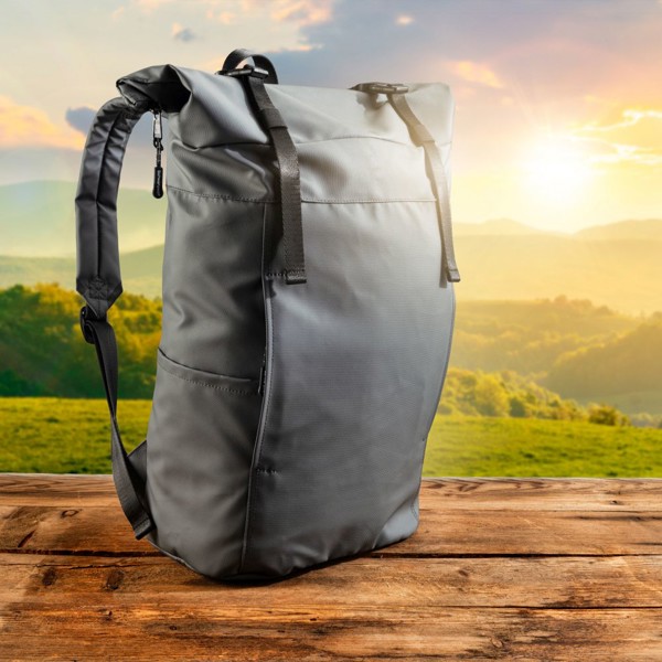 PEKTUSAN Rolltoprucksack - Grau