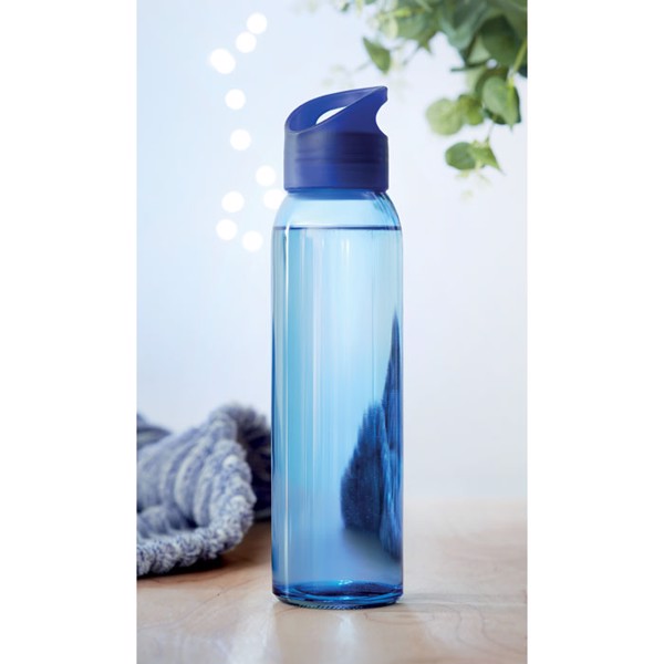 Steklenica Praga, 470 ml, PP pokrov, neprepustna - Bela