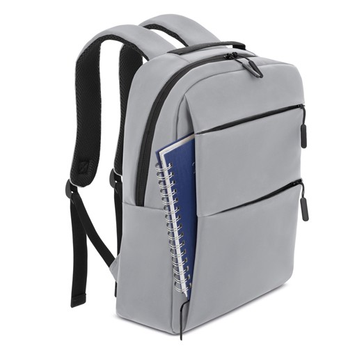 SAC A DOS PORTE ORDINATEUR SOFT-TOUCH “DAVIS PU” - Gris