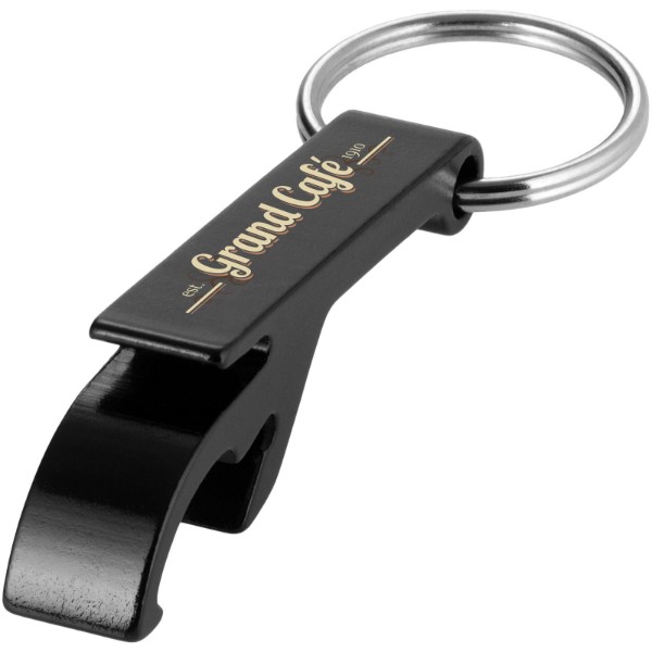 Porte-clés ouvre-bouteille et canette Tao - Noir
