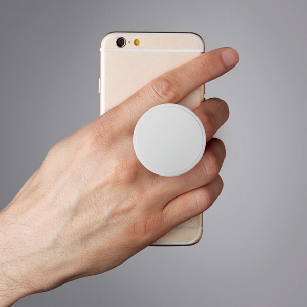 Round phone holder Dot - White