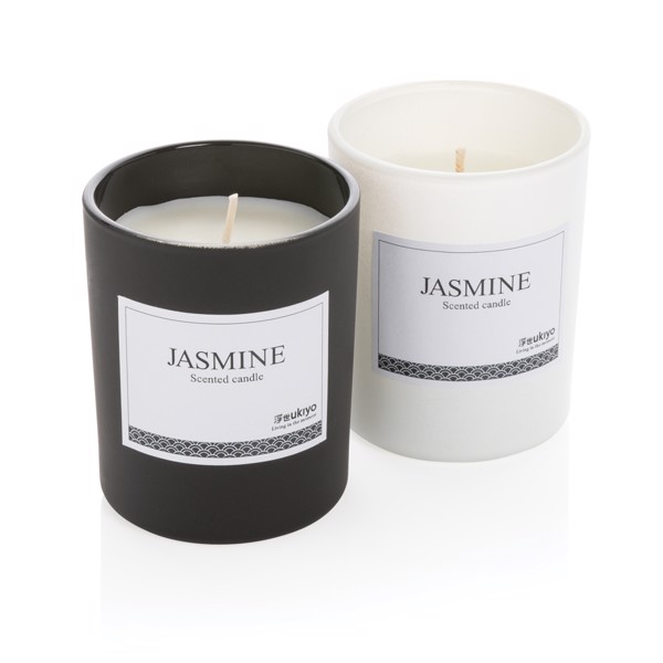 Ukiyo scented candle glass, 80 mm height, 69 mm dia - White