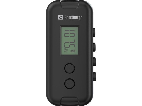 Sandberg pocket FM radio, AAA battery powered, display