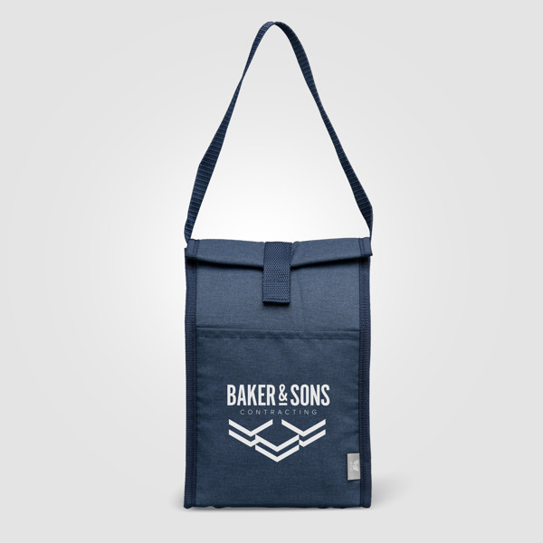 Hudson - Panier-repas réfrigéré en rPET - Bleu marine / Sérigraphie
