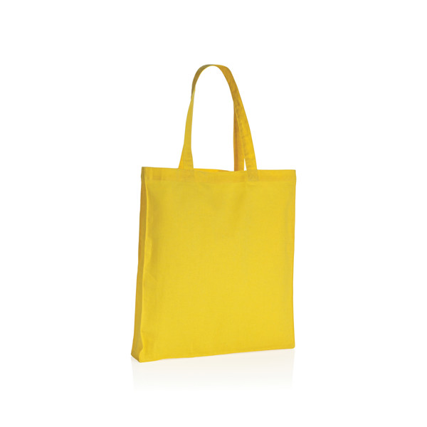 Sac tote en coton recyclé avec soufflet Impact AWARE™ - Jaune