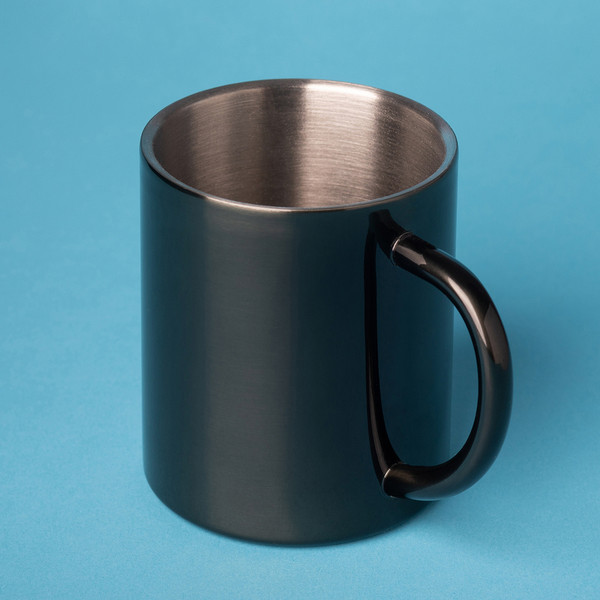 240 ml Stalwart stainless steel mug - Black