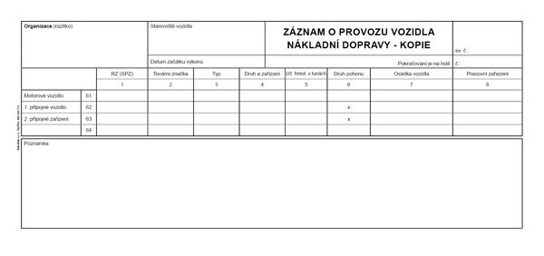 Záz.O Prov.Voz.Nák.Dop 2/3 A4-Alonž
