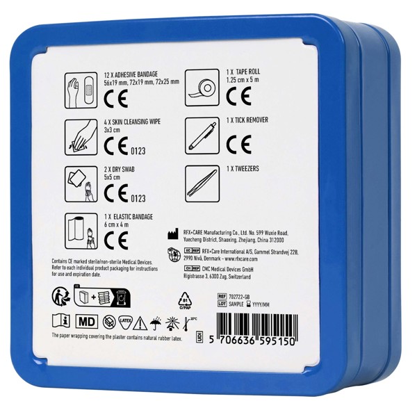 Kit de premiers secours en métal pour animaux de compagnie MyKit - Bleu