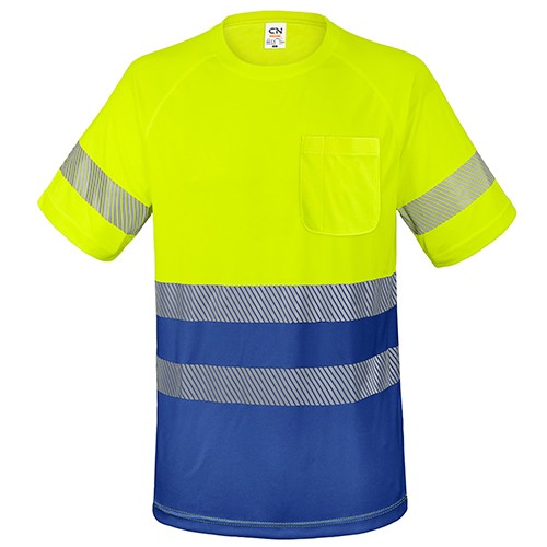 T-SHIRT WITH POCKET AND ELASTIC REFLECTIVE BANDS "QVO"