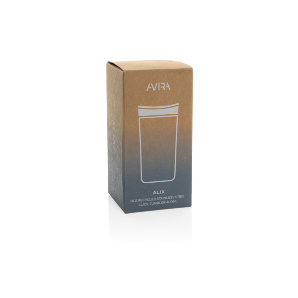 Mug 400ml en acier recyclé RCS Avira Alix - Bleu Marine