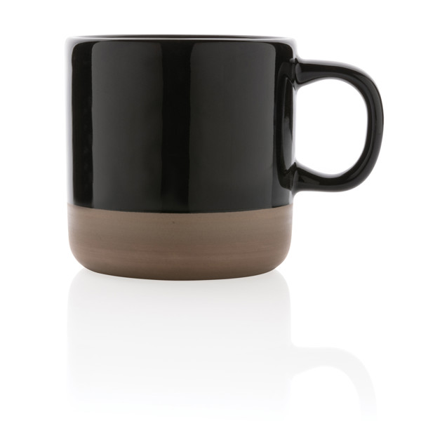 Glazed ceramic mug 300ml - Black