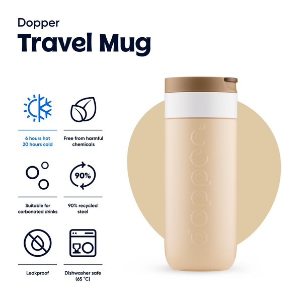 Dopper Travel Mug | 400 ml | Preto